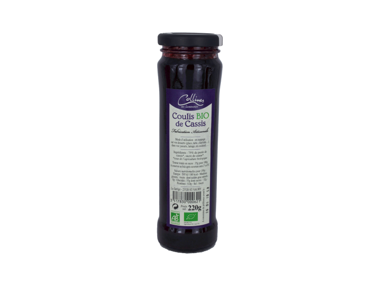 Coulis BIO Cassis